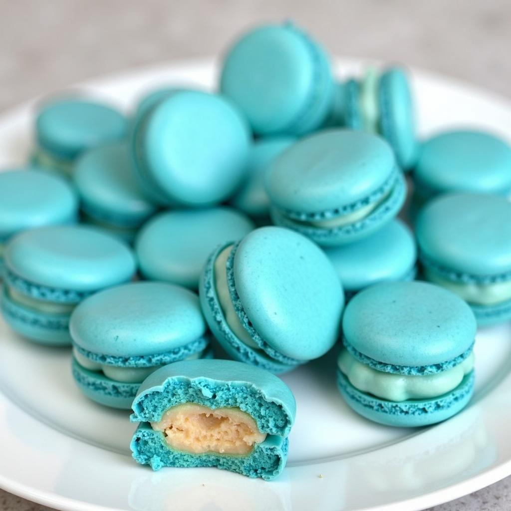 Delicious Tiffany Blue Macarons