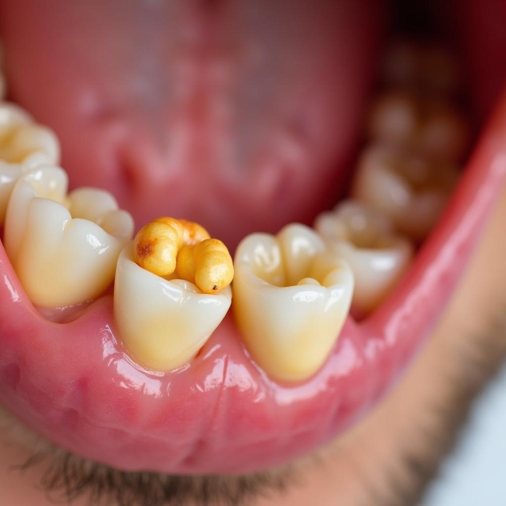 Tooth Pain from Popcorn Kernel Stuck Between Teeth