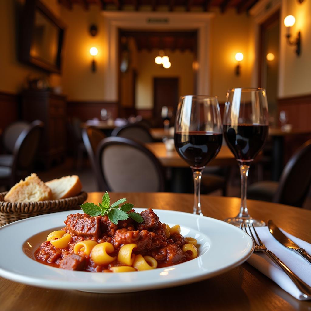 Traditional Trattoria in Verona Serving Pasta Dishes