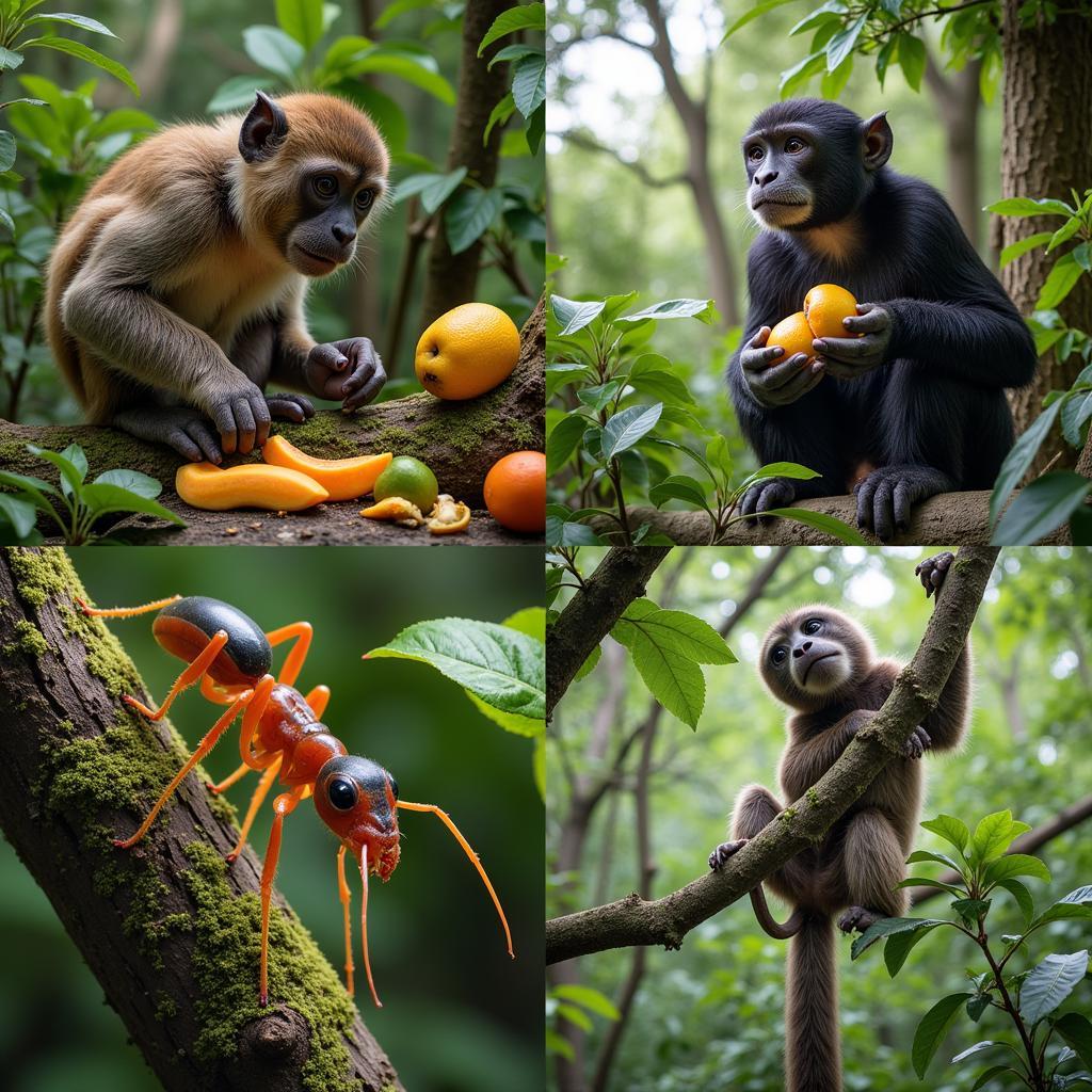 Tropical Rainforest Herbivores: Monkeys and Insects