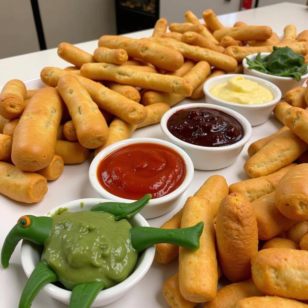 Turtle Sticks: Breadsticks with Pizza Dipping Sauces