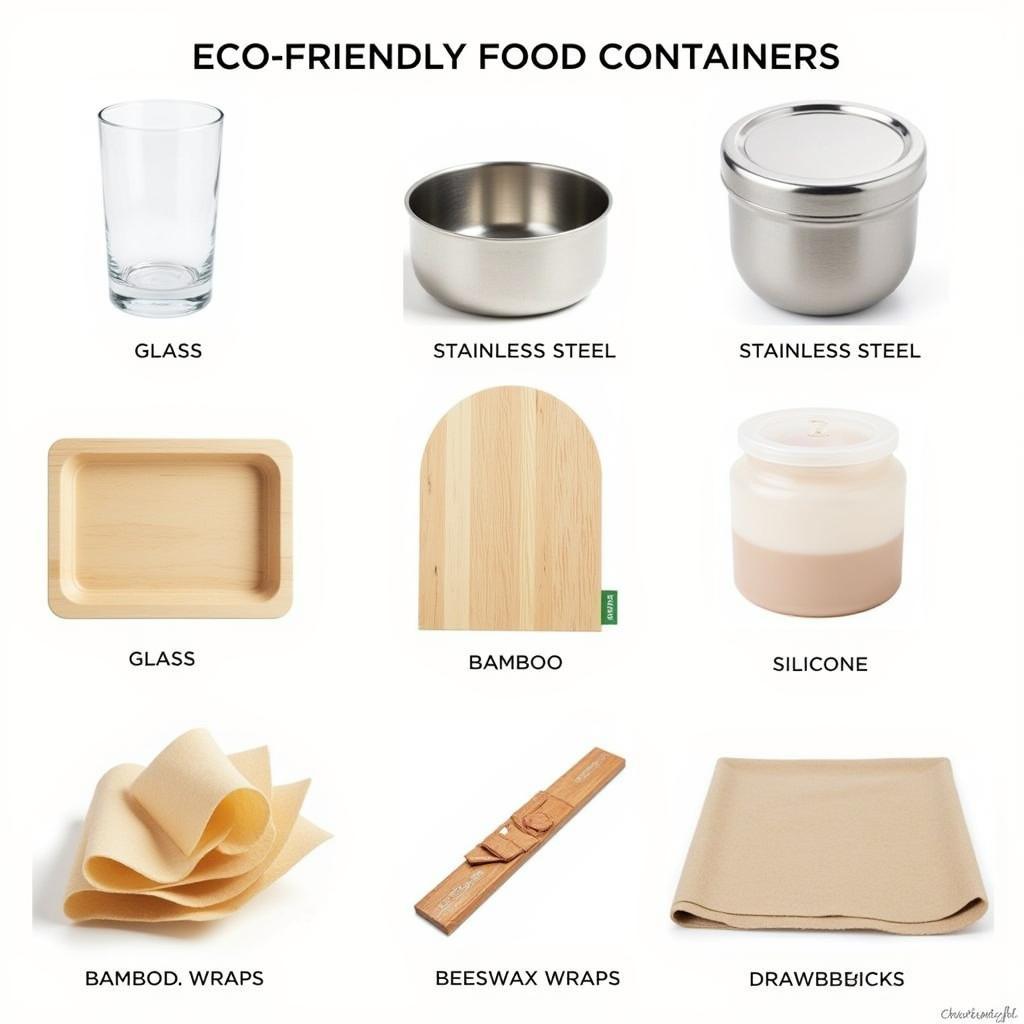 Different types of environmentally friendly food containers