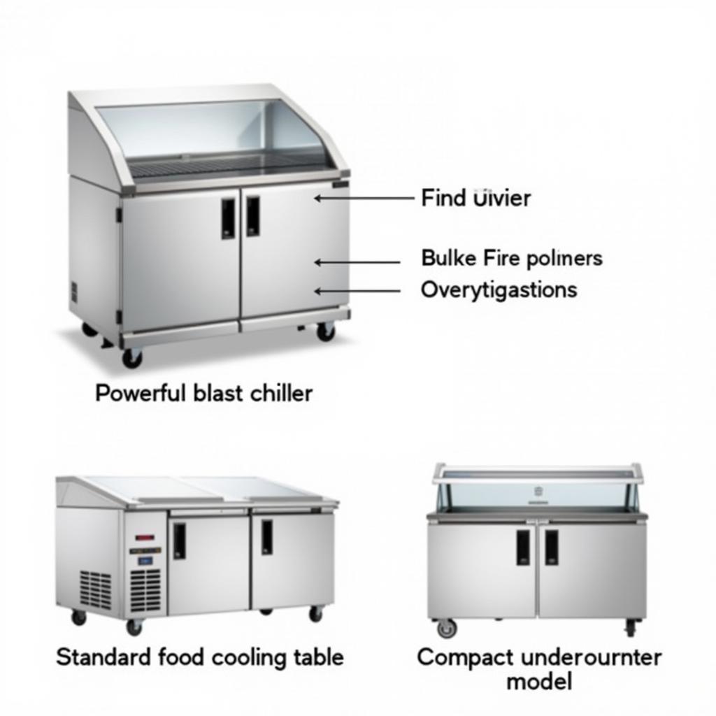 Different Types of Food Cooling Tables: Blast Chillers, Standard Cooling Tables, and Undercounter Models