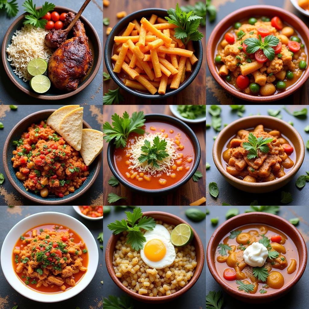 A variety of regional Mexican dishes.