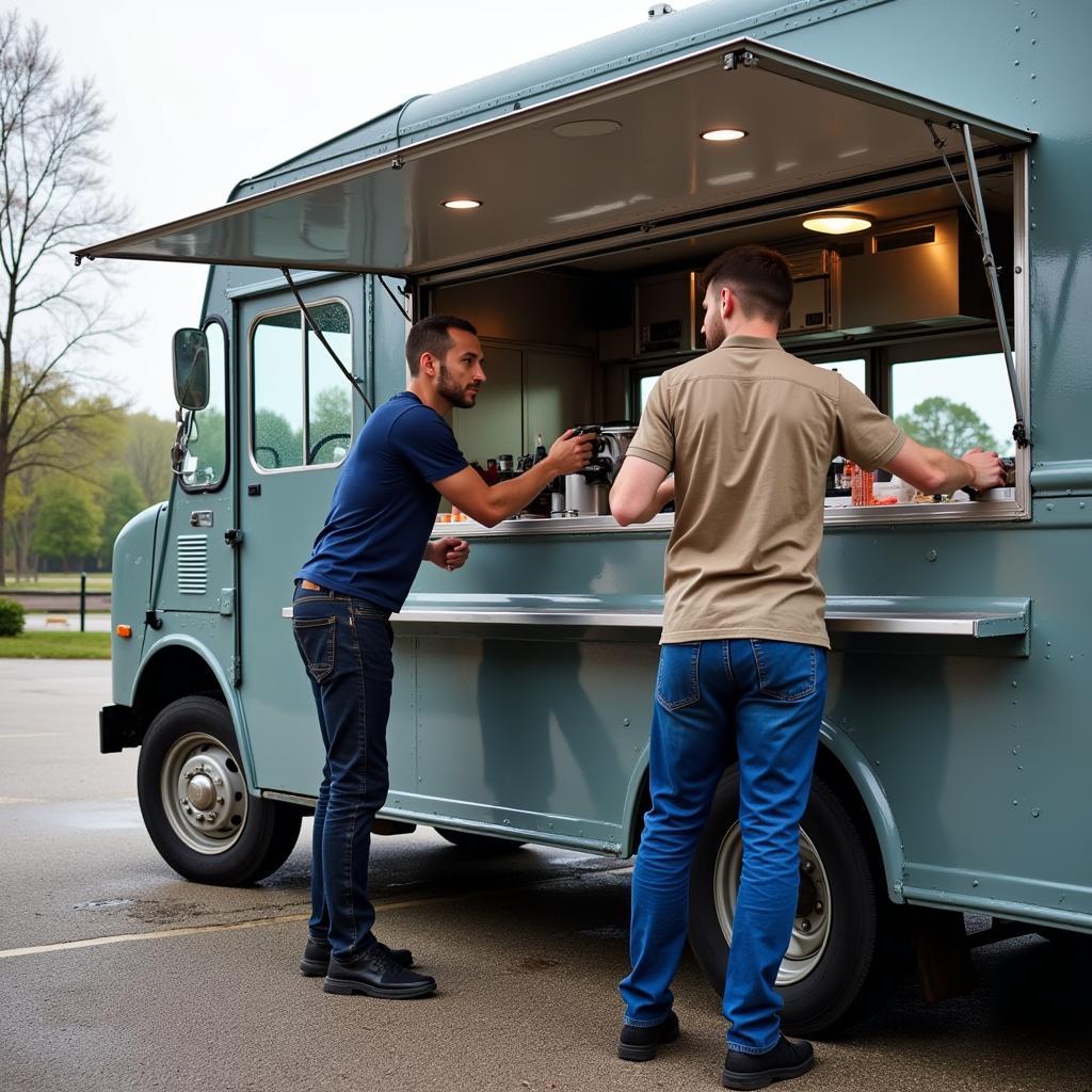 Inspecting a Used Food Truck in Iowa