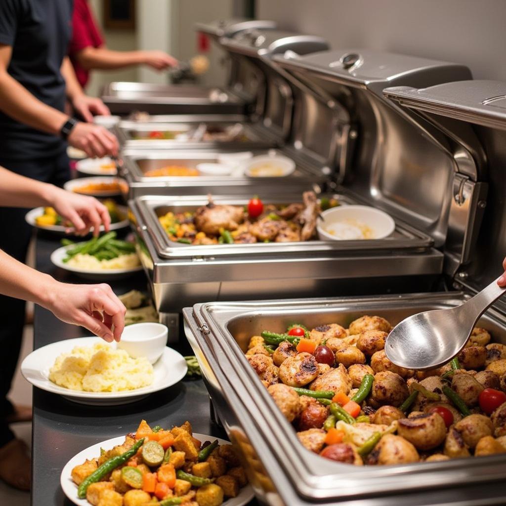 Using a Merco Savory Food Warmer for a Buffet