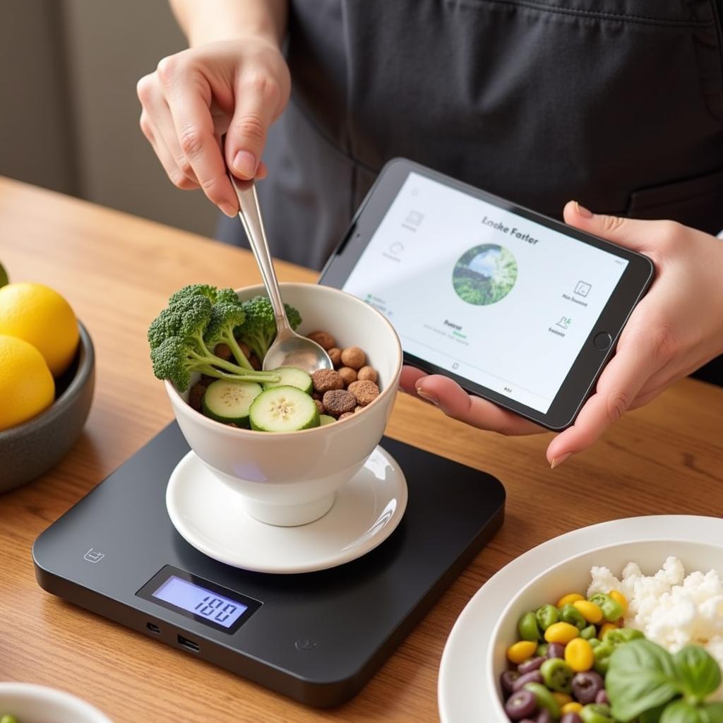 Using Smart Food Scale App 