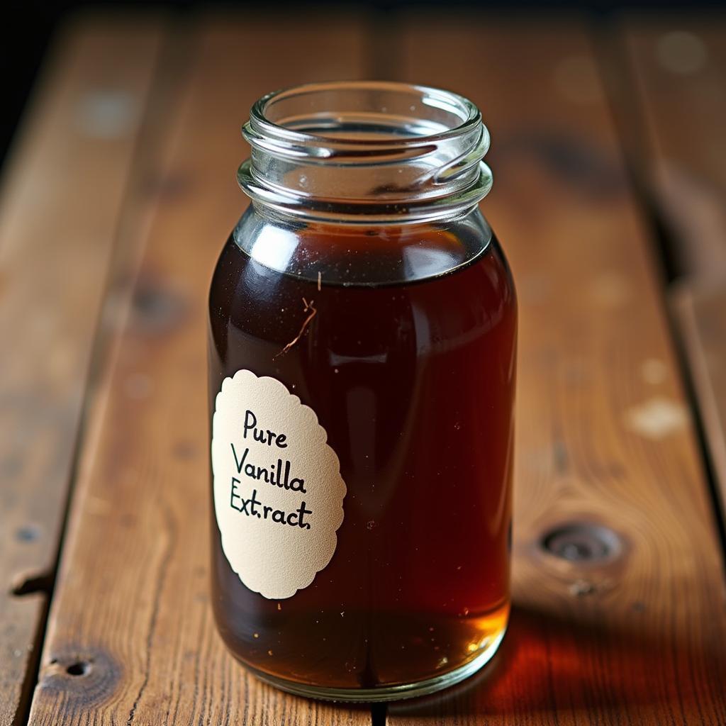 Vanilla Extract in a Glass Bottle