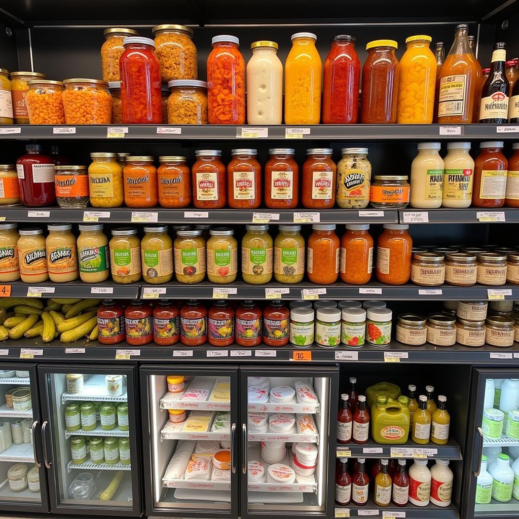 Variety of Fermented Foods on Display