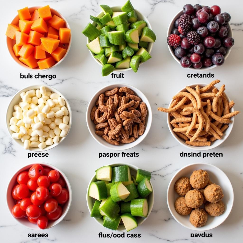 Variety of Healthy Dog Food Toppers