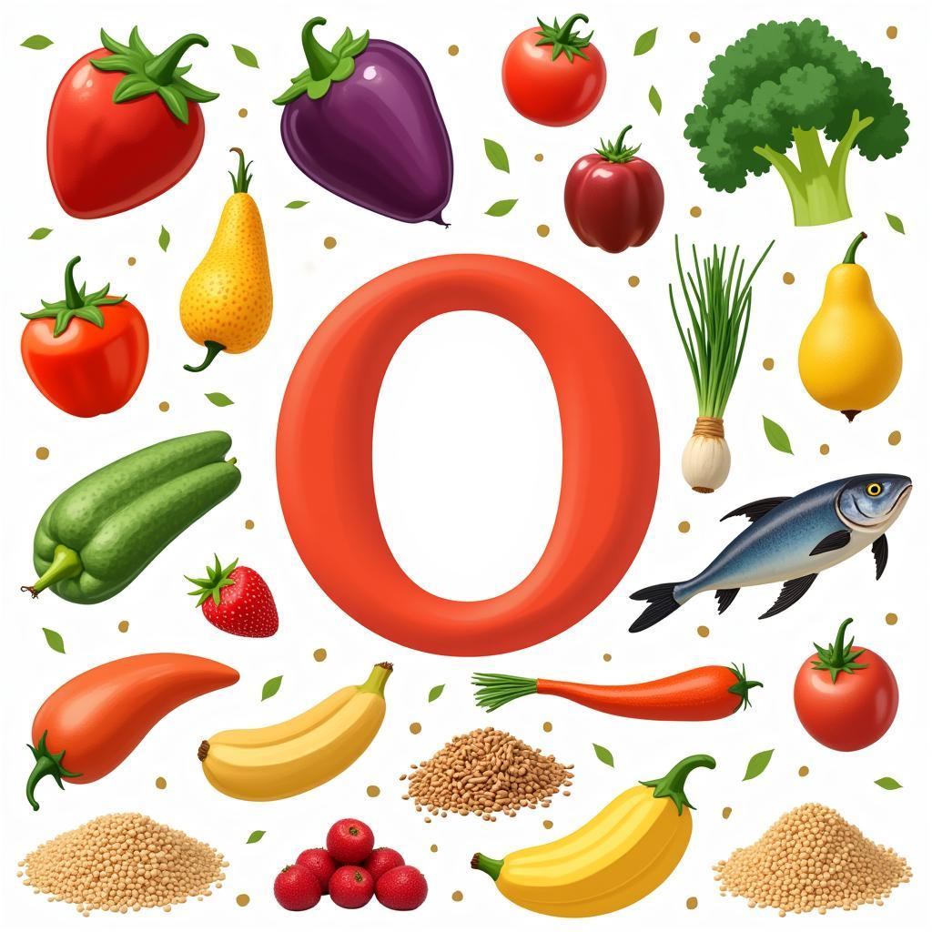 A Colorful Array of Foods Starting with O