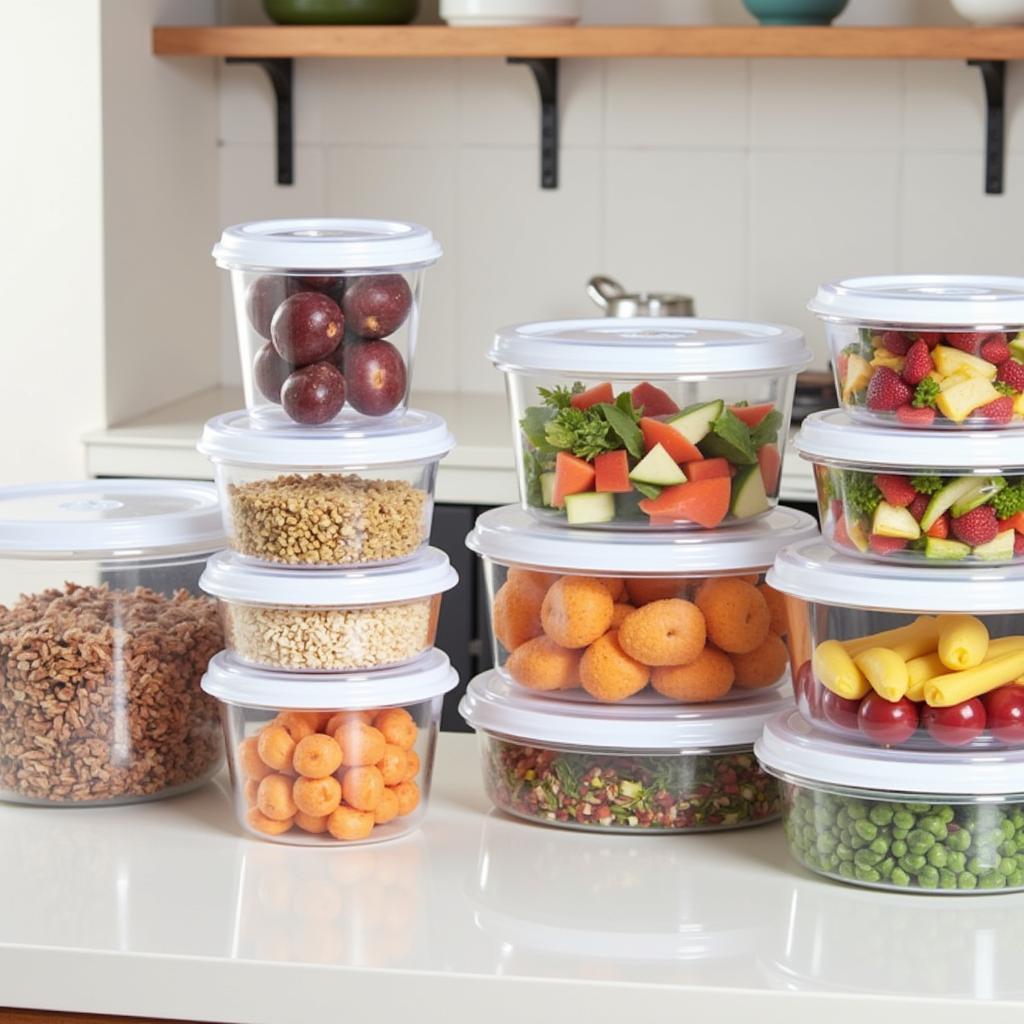 Variety of Vacuum Sealed Food Containers