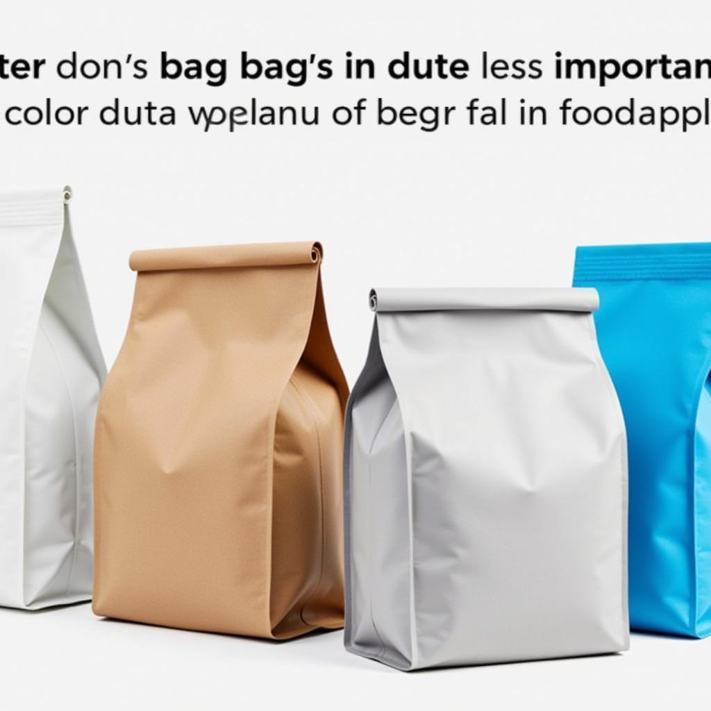 Different Colored Dog Food Bags