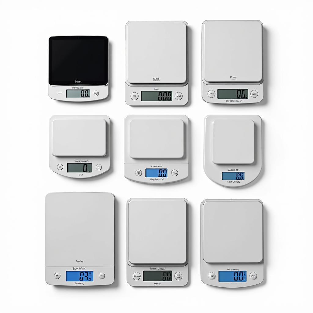 Different Food Scales on Display