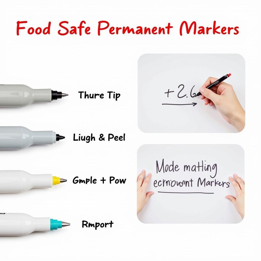 Different Tip Sizes of Food Safe Permanent Markers for Different Purposes