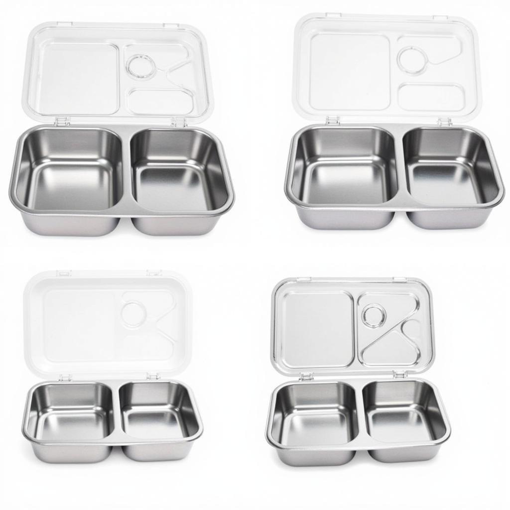 Different materials of two compartment food containers