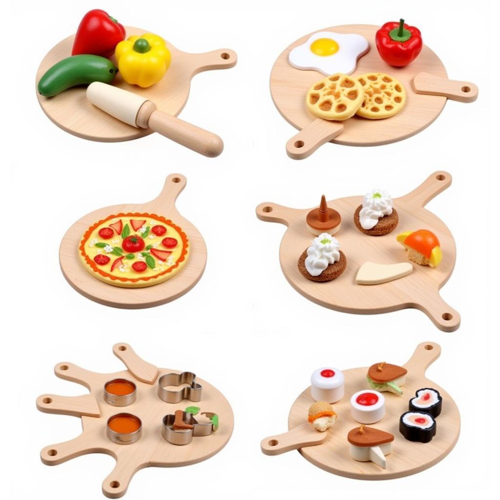 Diverse Selection of Wooden Food Set Themes