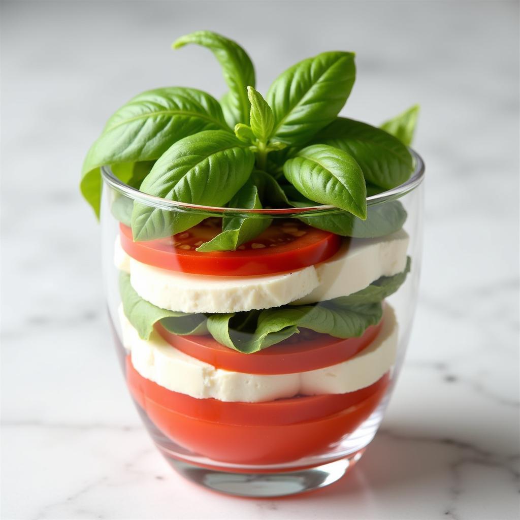 Caprese Salad Appetizer in a Vase