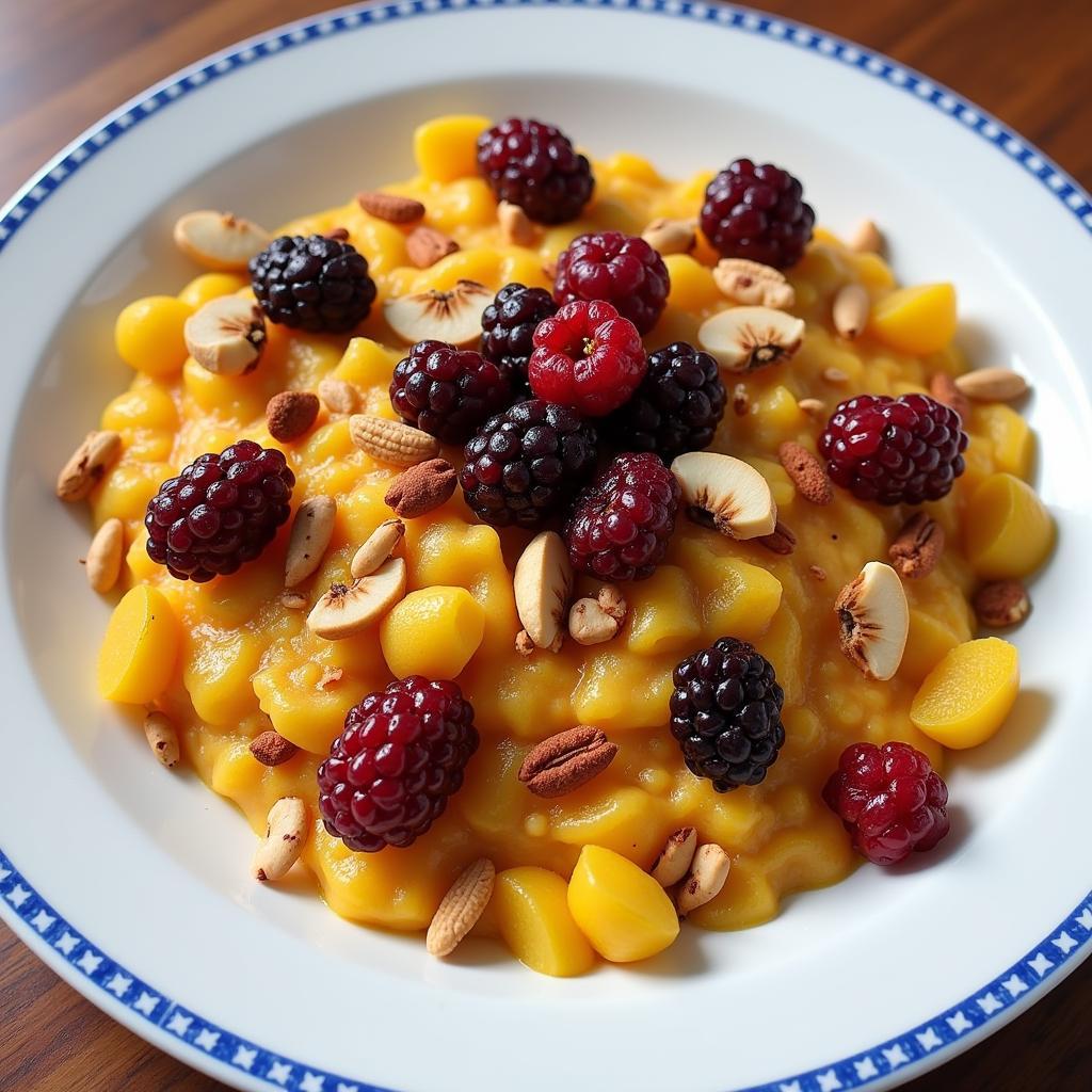 Vegan Adas Polo with Dried Fruit and Nuts