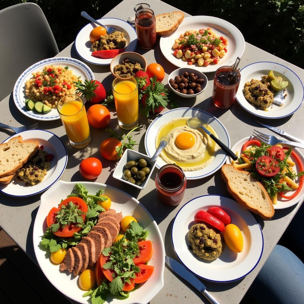 Vegan Israeli Breakfast Spread