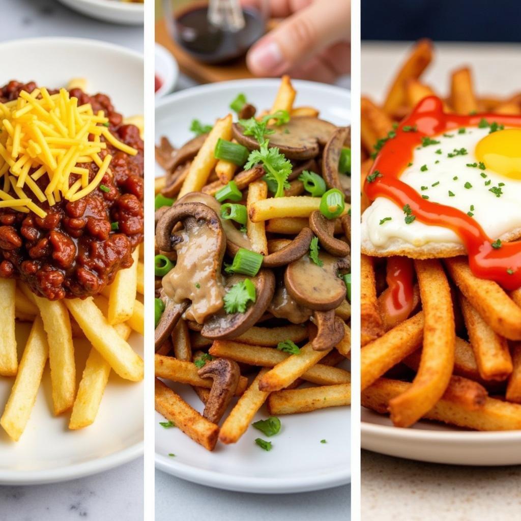 Loaded Vegetarian Fries Recipes - Chili Cheese, Poutine with Mushroom Gravy, and Kimchi Fries