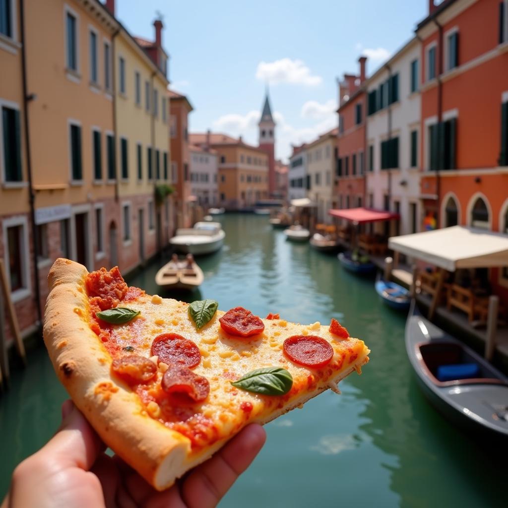 Enjoying Affordable Pizza in Venice