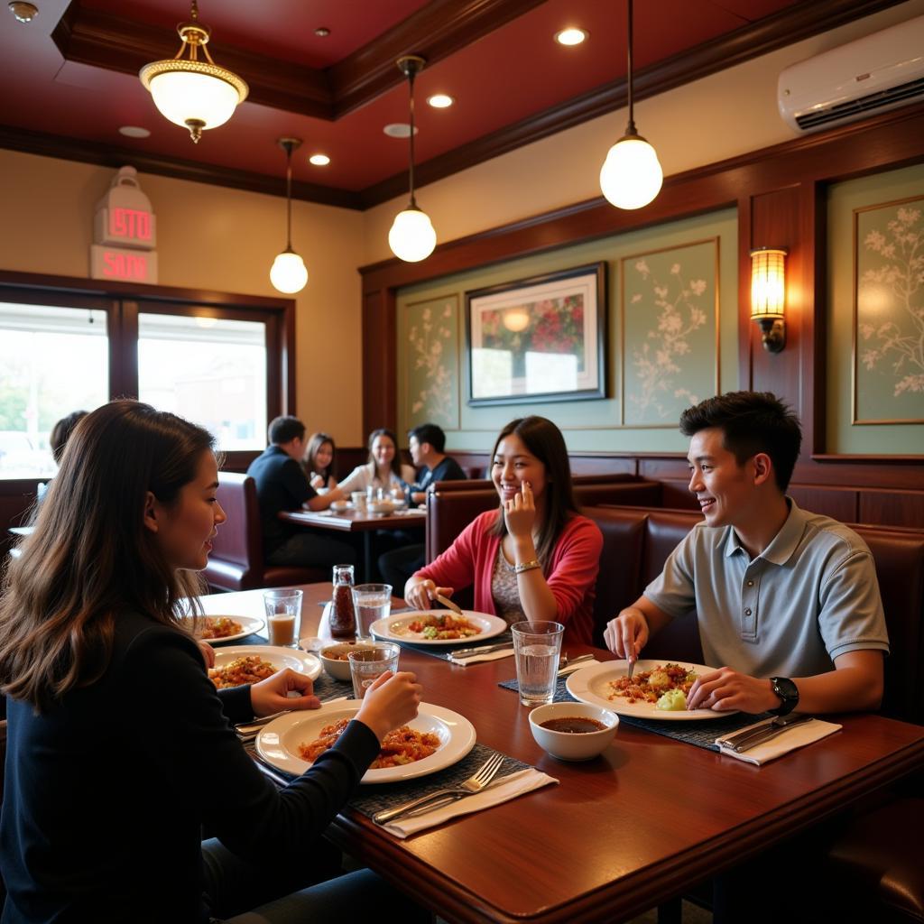 Dining area of a Chinese restaurant in Vernon, CT