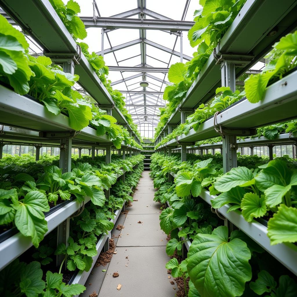 Modern vertical farm utilizing hydroponic technology