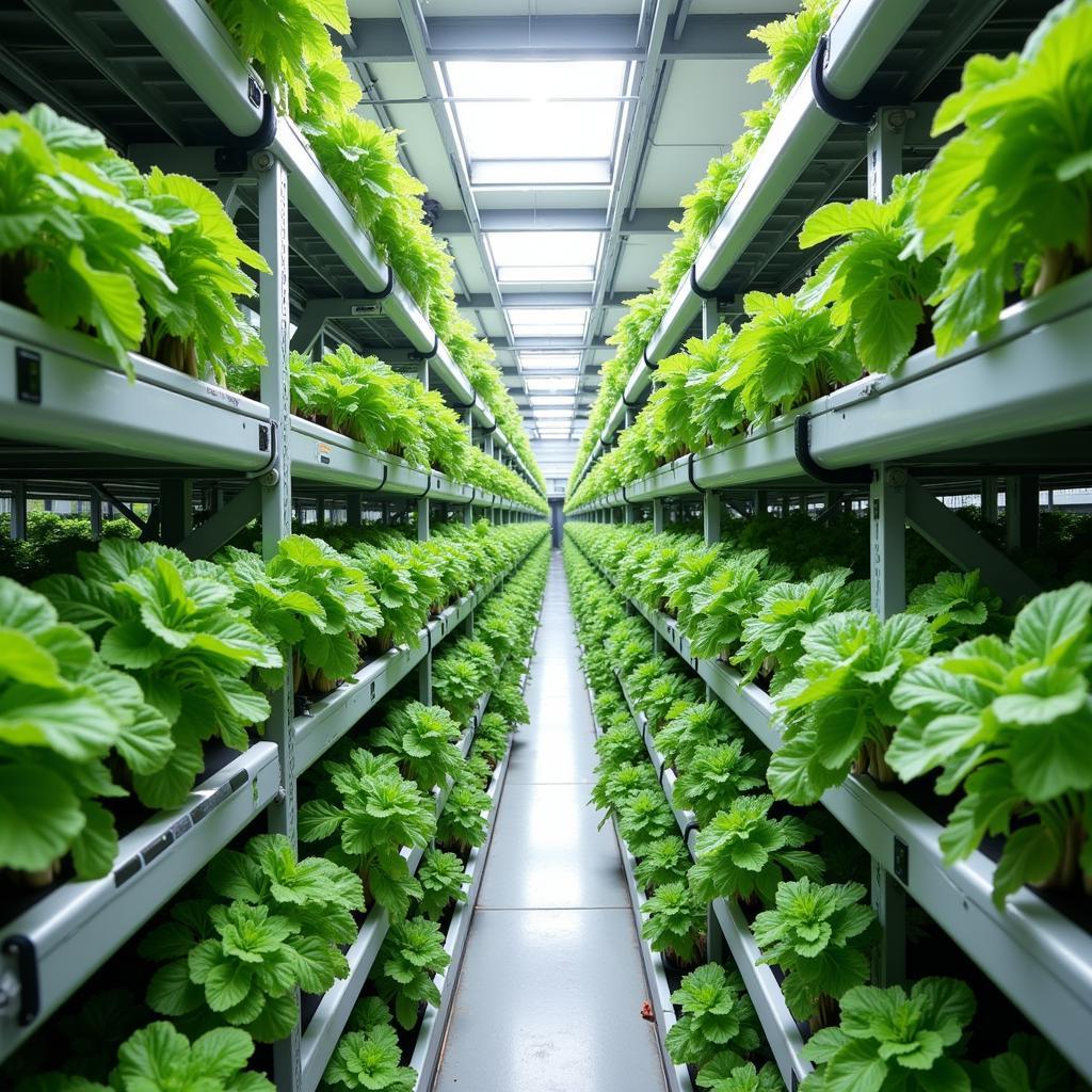 Vertical Farming Facility with Hydroponic Systems