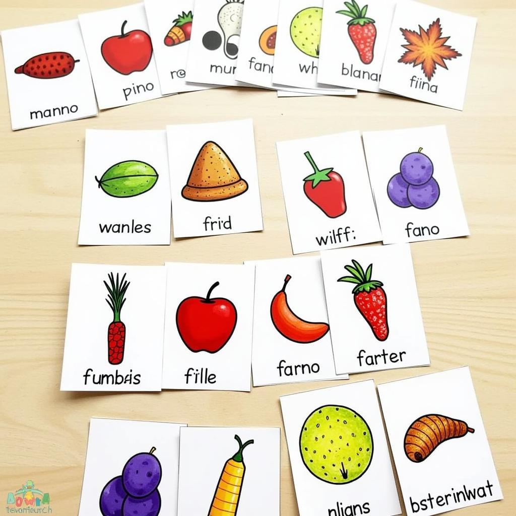 Very Hungry Caterpillar Food Matching Game