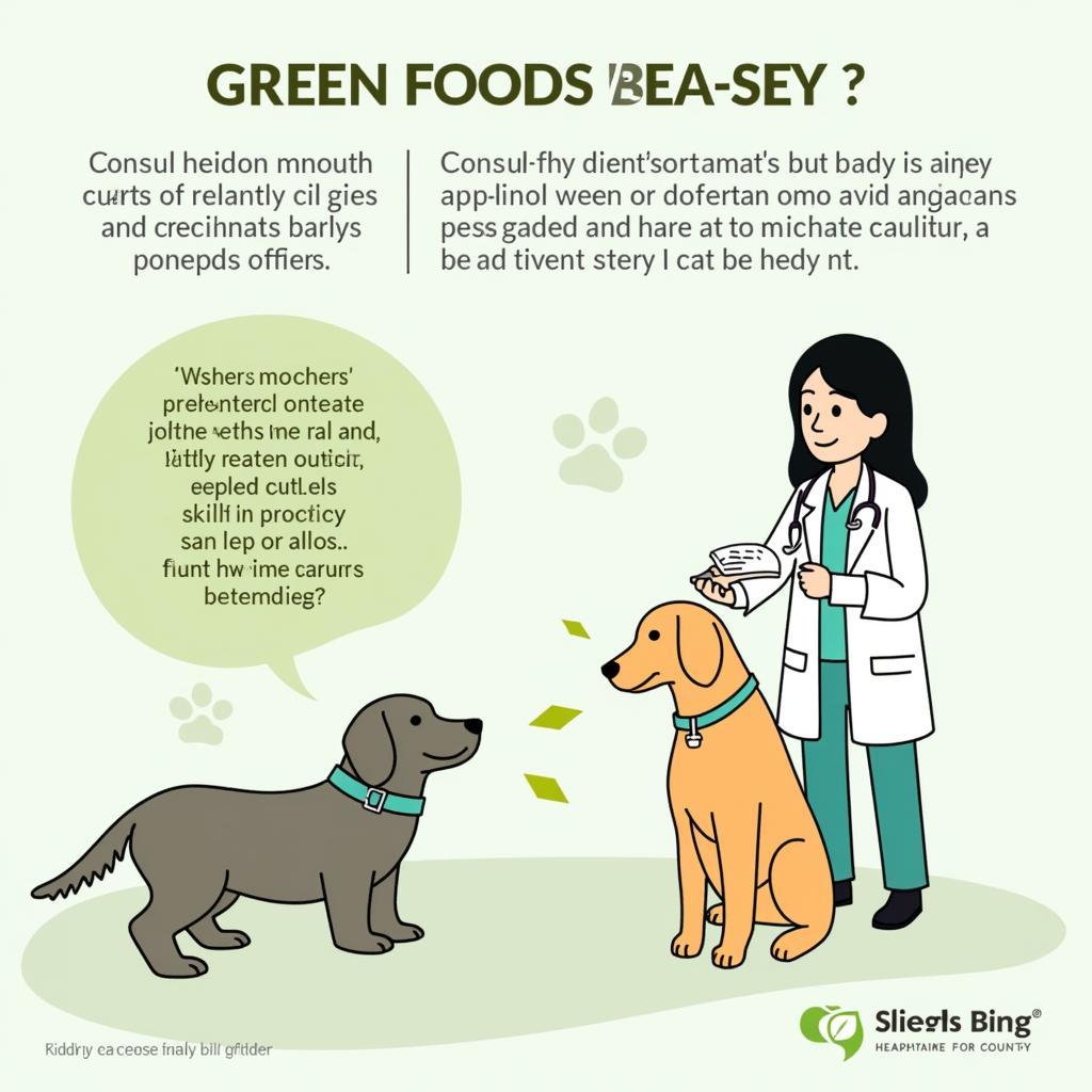 Veterinarian Checking Dog Before Green Foods Barley Supplementation