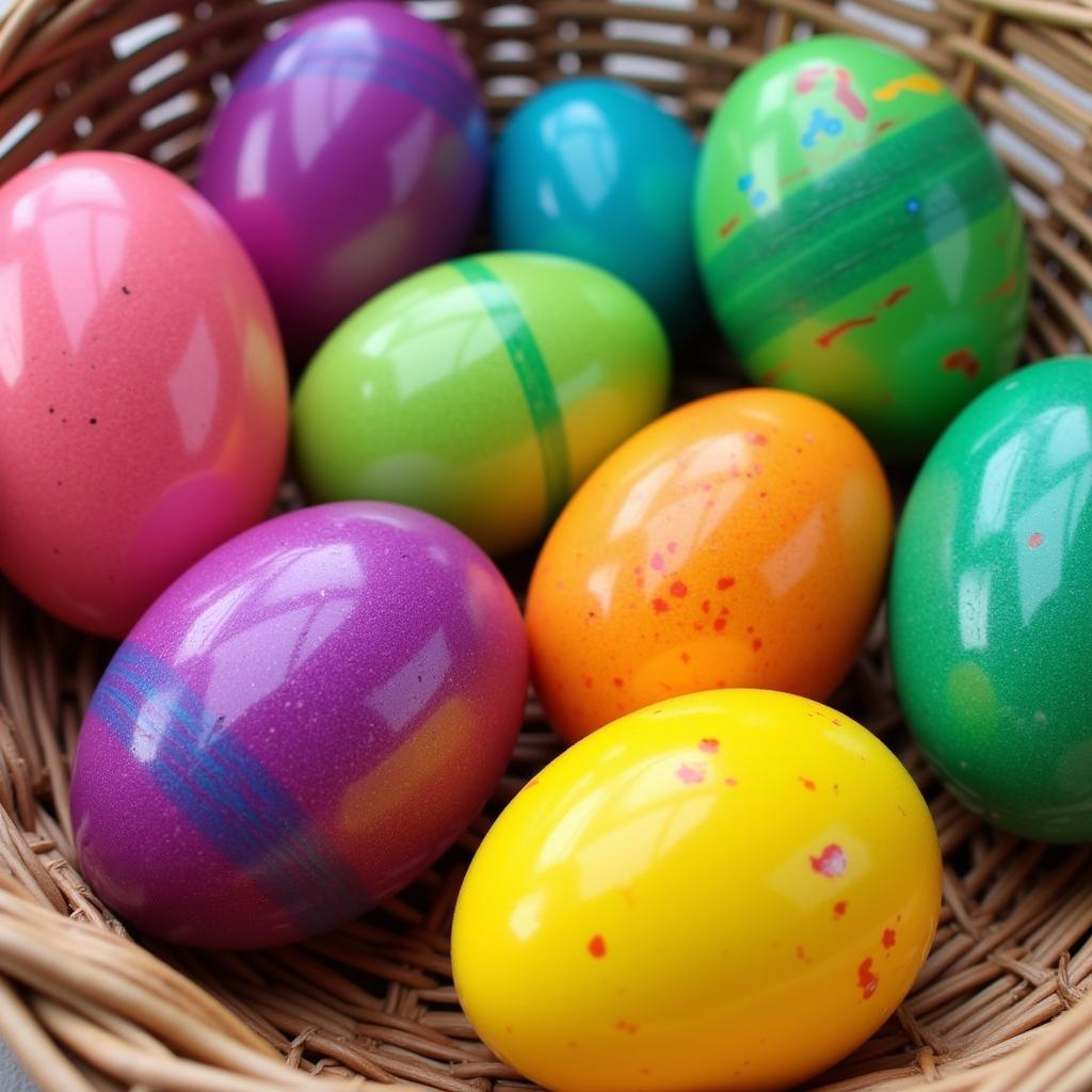 Vibrant Dyed Easter Eggs