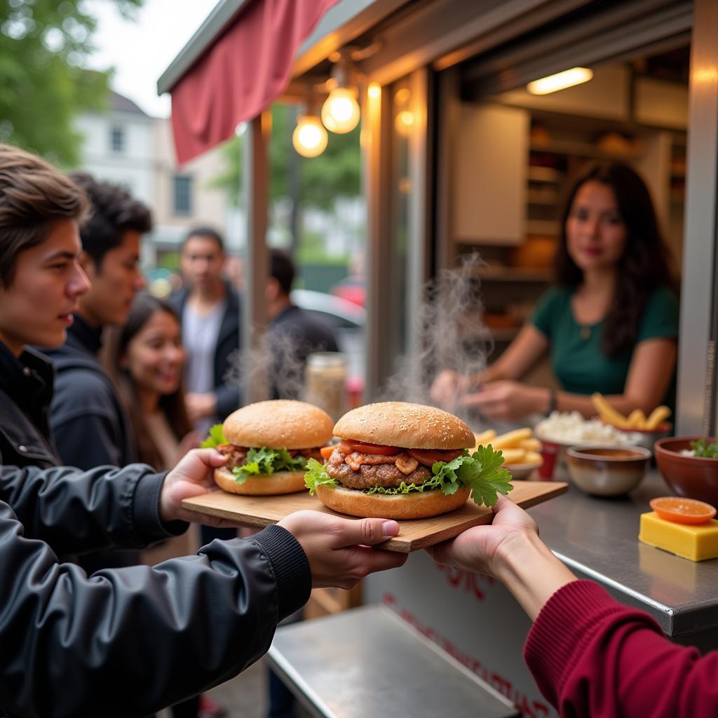 Vietnamese Food Truck Serving Banh Mi