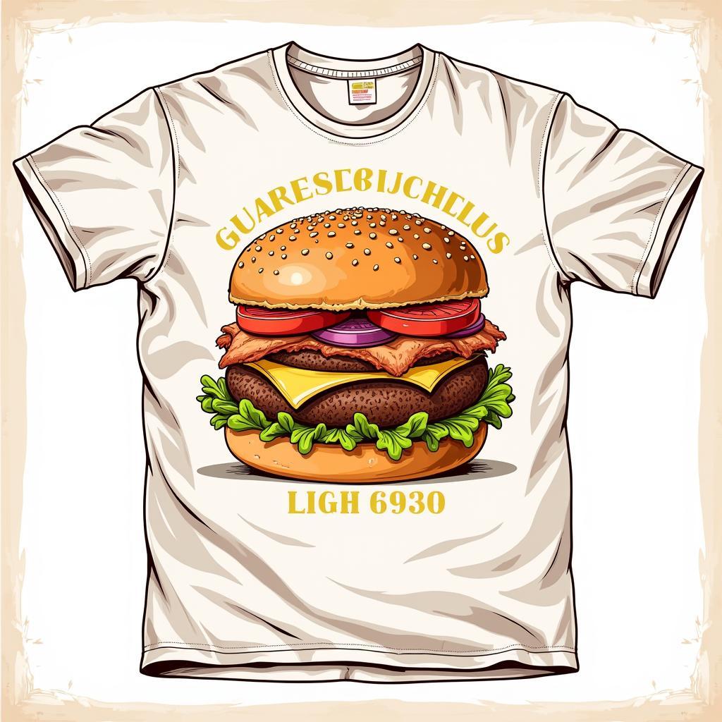 Vintage Burger Food T-Shirt Design