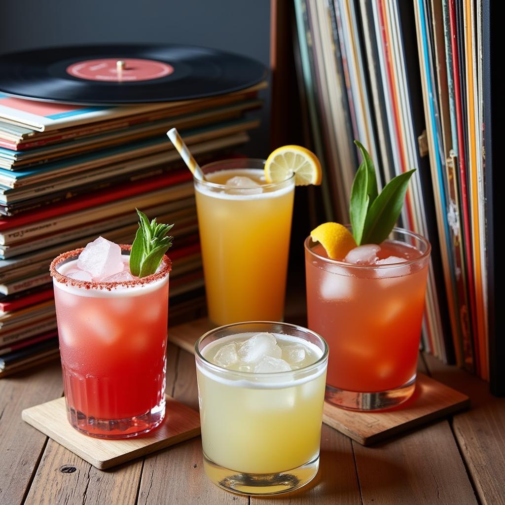 Pairing cocktails with vinyl records for a unique sensory experience.