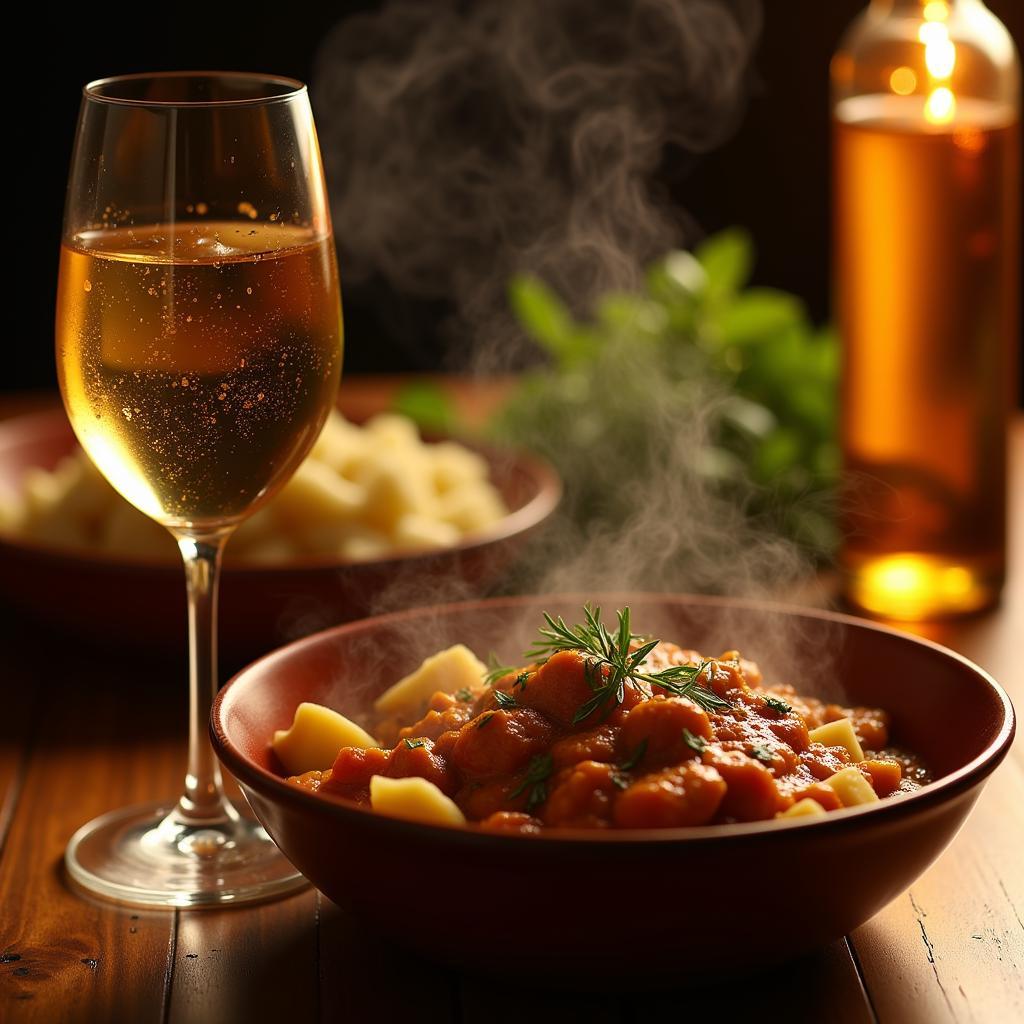 Viognier paired with Moroccan tagine