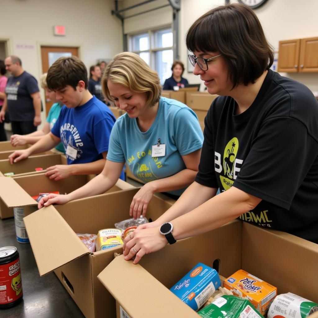 Volunteering at the Stillwater Food Bank