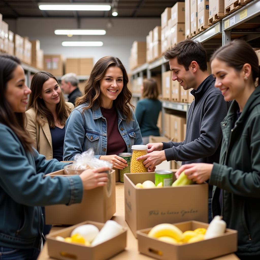 Volunteers Helping at a Springfield Food Pantry