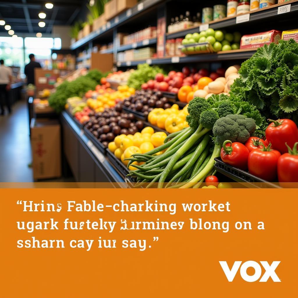 Fresh organic produce at Whole Foods Market, highlighted by Vox's health journalism.