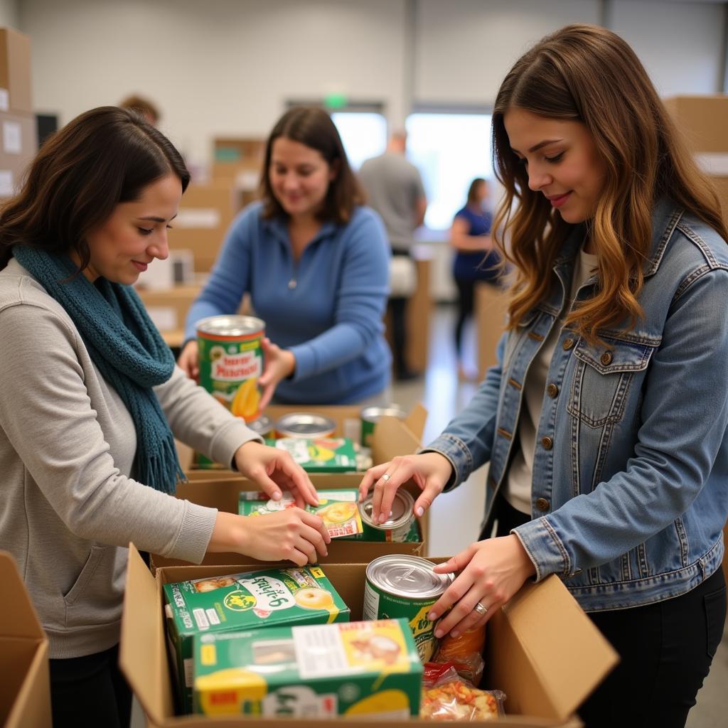 Volunteers at a Wabash Food Pantry