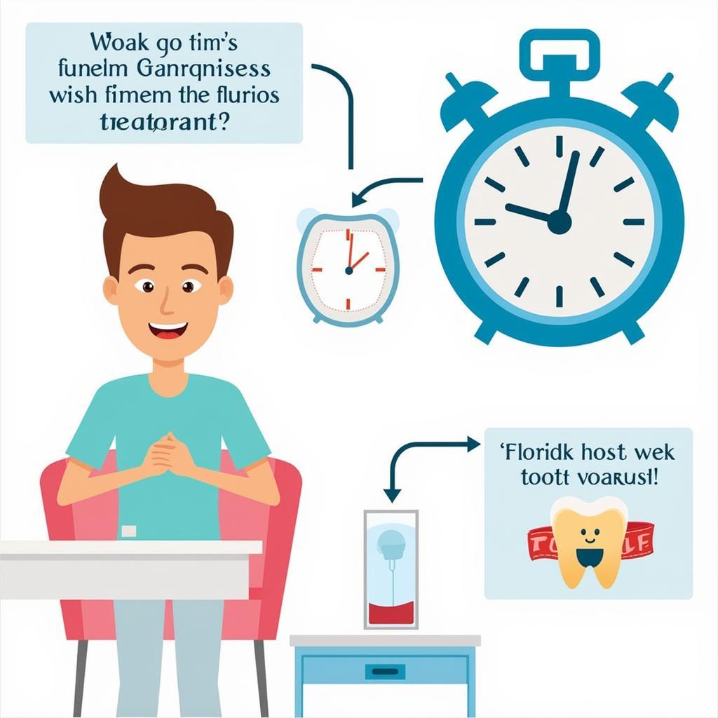 Waiting period after fluoride treatment