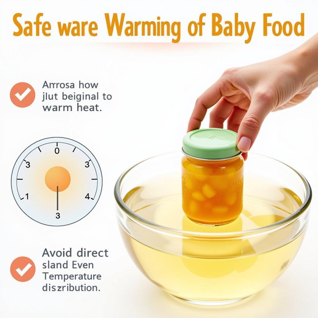 Safely warming baby food from a glass jar