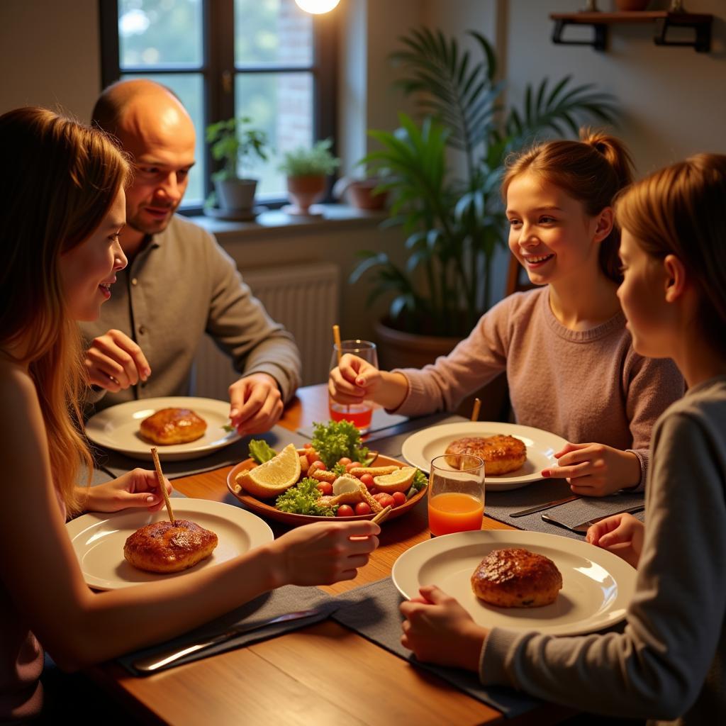 Warming Plates Enhance Family Dinner