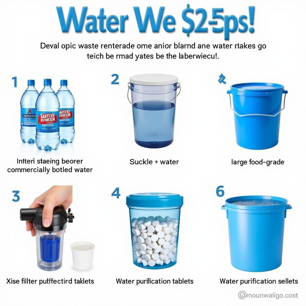 Different water storage options for emergency preparedness