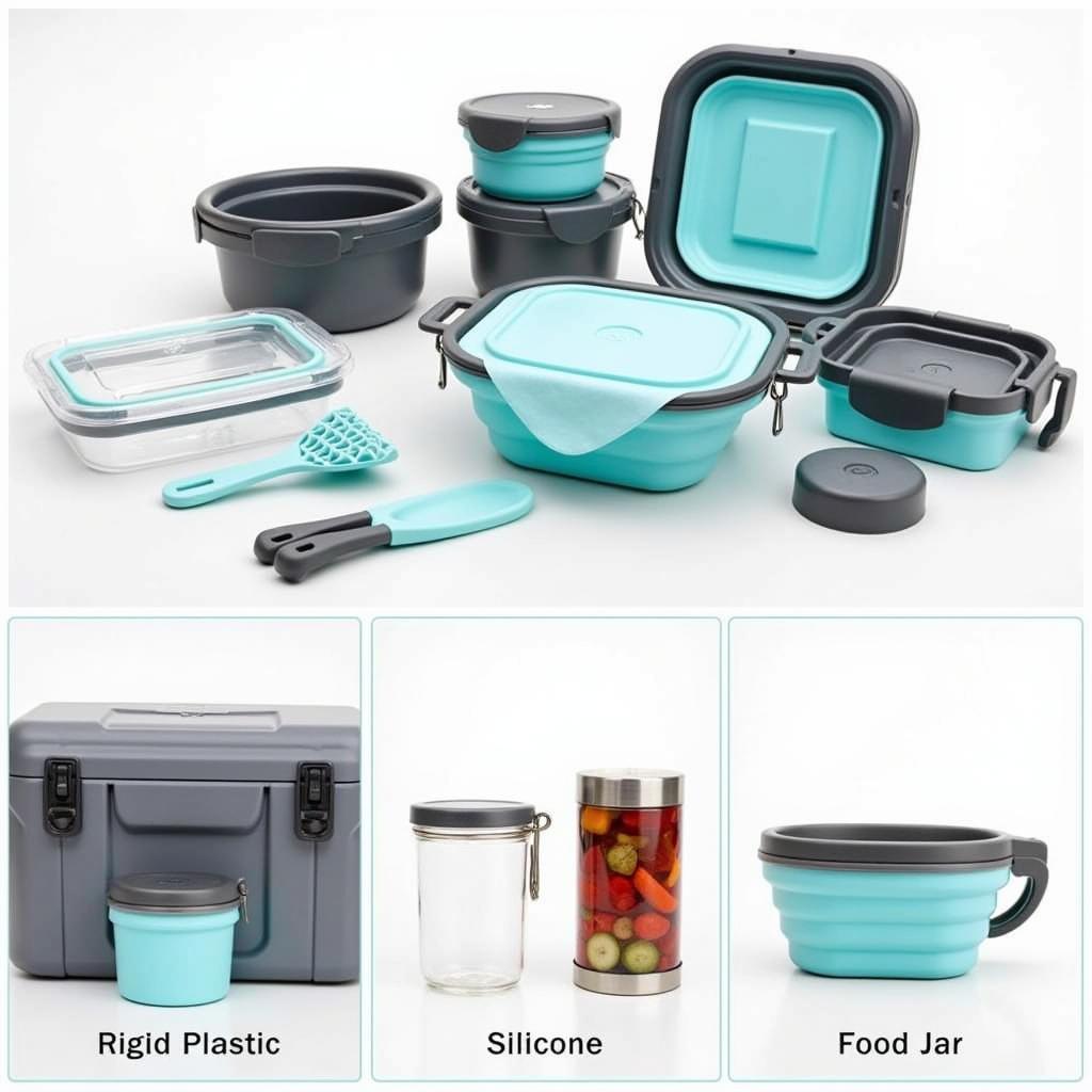 Different types of waterproof food containers for coolers