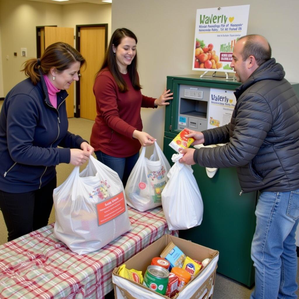 Waverly Community Members Donating Food