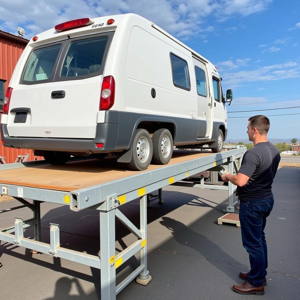 Weighing a Food Trailer at a Weigh Station