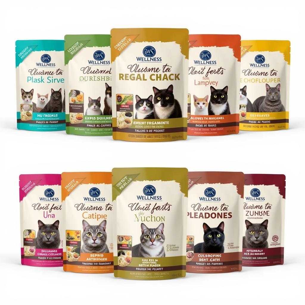 Assortment of Wellness Cat Food Pouches