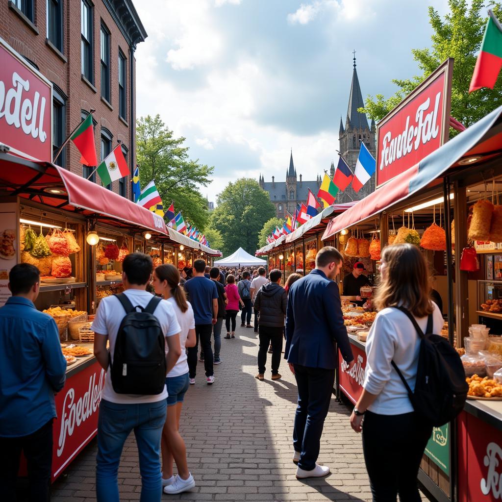 Diverse Food Stalls at Wendell International Food Festival