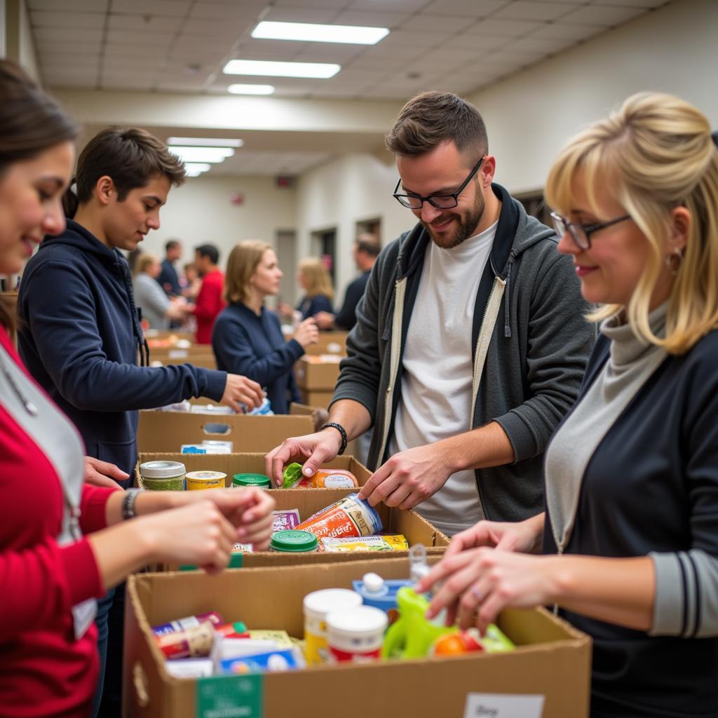 Volunteers Helping at a Wesley Chapel Food Pantry